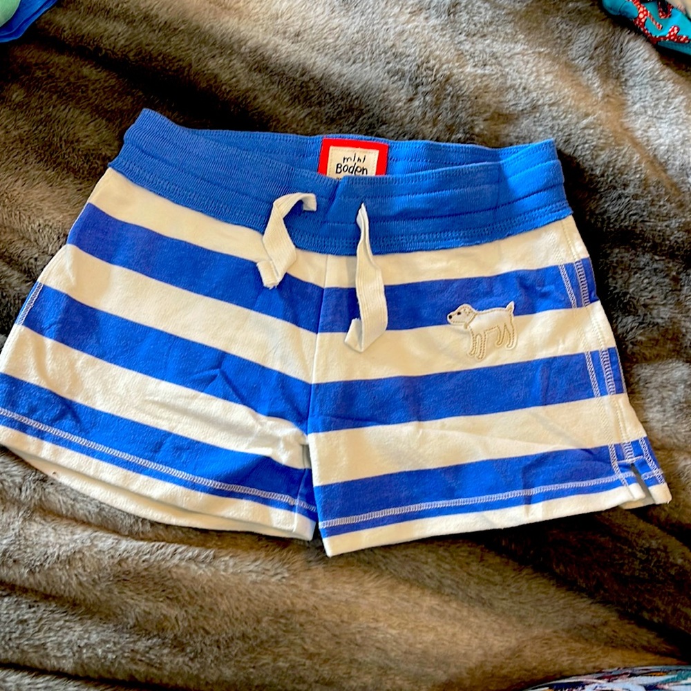 Mini Boden Size 8Y jersey stripe shorts